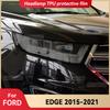 For FORD EDGE 2015-2021 2020 Car Headlight Black TPU Protective Cover Film Front Light Tint Change Color Sticker Accessories