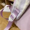 Striped Colorblock Backpack Large Capacity Student Schoolbag Lightweight Backpack