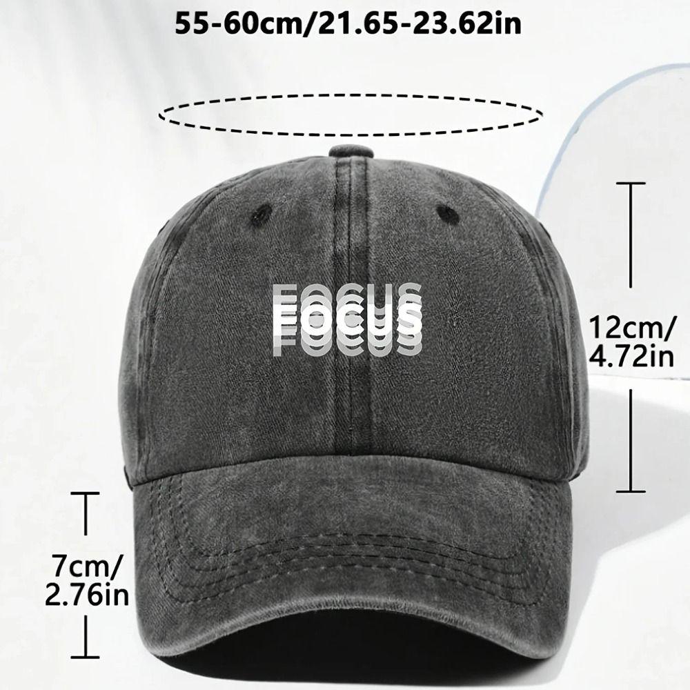 Breathable Dad Hat Letter Printed Washed Cotton Hat Minimal Casual Sun Hat For Men Women
