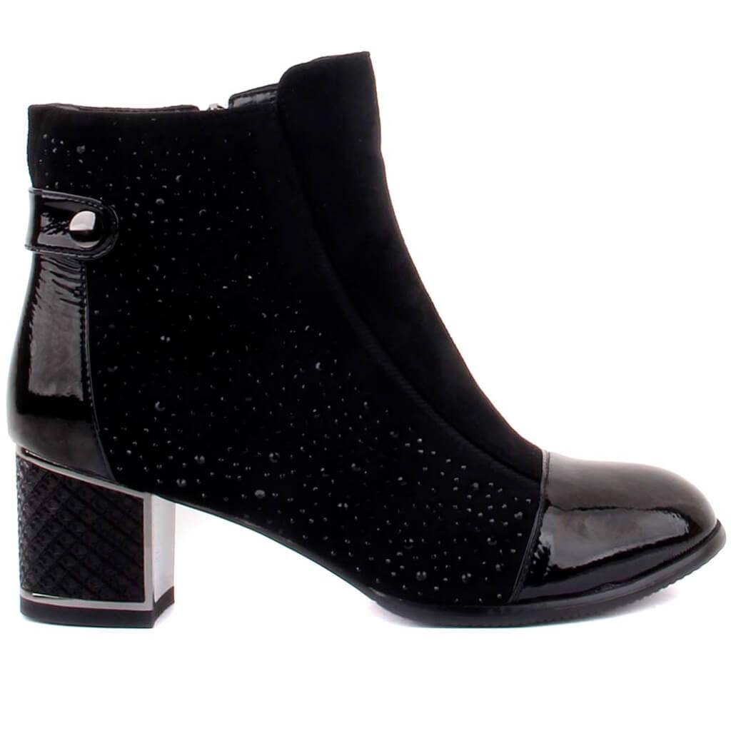 

Guja - Женские черные ботинки на молнии на каблуке 36 чёрный