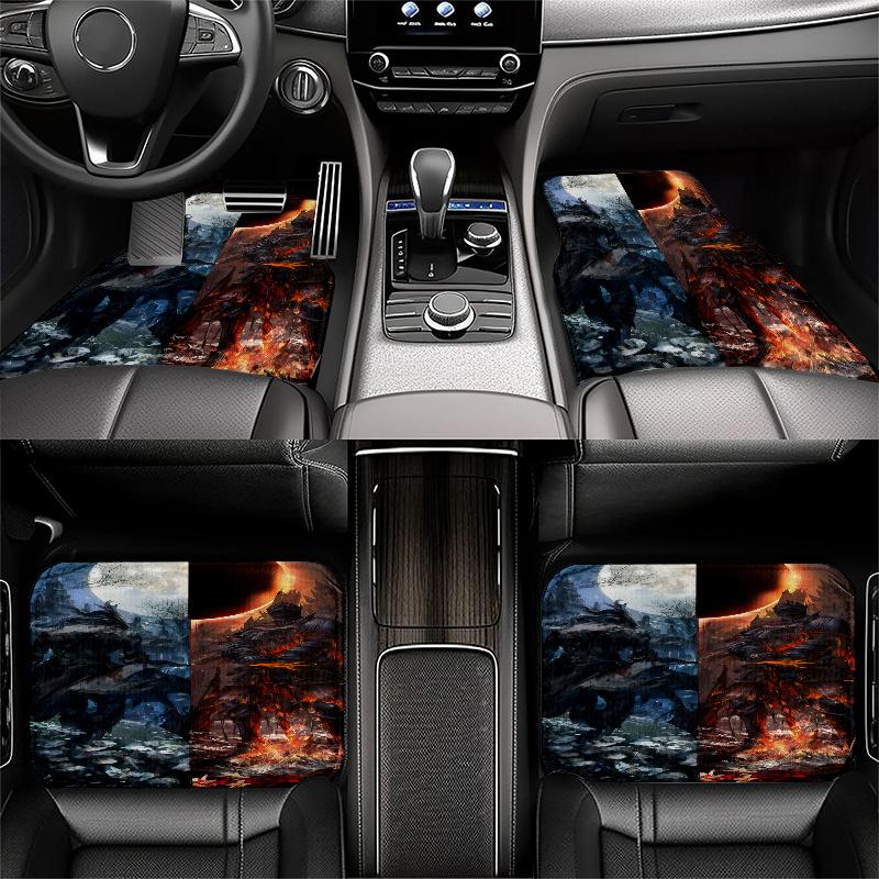 Game Black Car Floor Mats Full Coverage All-Season Car Mats, XPE Non-Slip And Wear-Resistant Mats Suitable for SUV Interiors, Textured Car Carpets