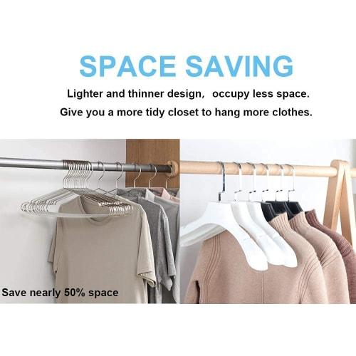 Seropy Stainless Steel Laundry Hangers, 40-Piece Set, Rust-Resistant, Bendable, Durable, Convenient Storage for Skirts, Pants, Coats, and Bottoms, Non