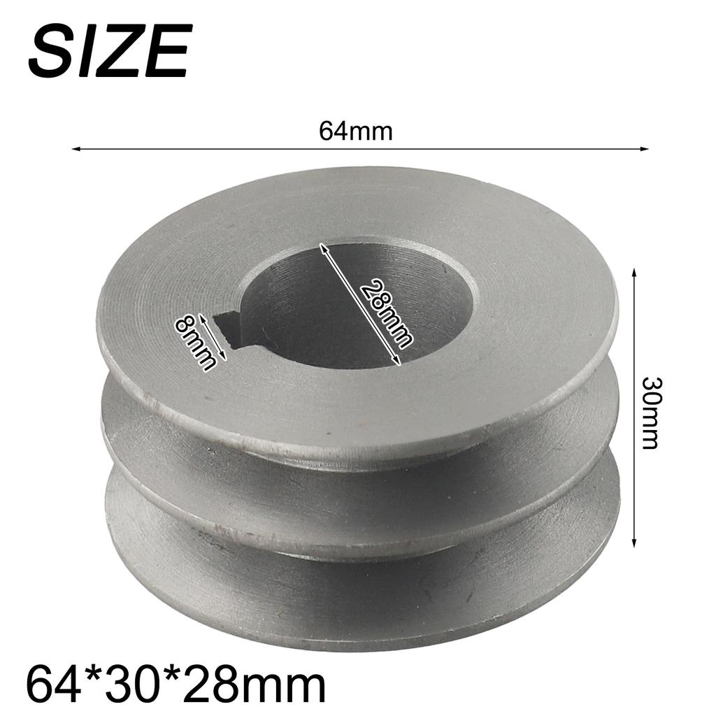 For A Type V Belt V Belt Pulley Dia 50mm 100 Cast Iron Double Slot Pulley Power Tool Accessory V Belt Pulley A Type