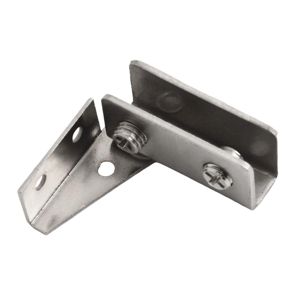 Clips Glass Hinges Replacement Stainless Steel 43.5x40mm Accessories Door Hardware For Bathroom 2pcs Practical
