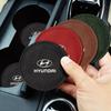 New Car Cup Holder Pad PU Leather Slot Non-slip Coaster Mat For Hyundai Tucson 2021 Accent I10 I20 Kona Getz Solaris I30 Creta