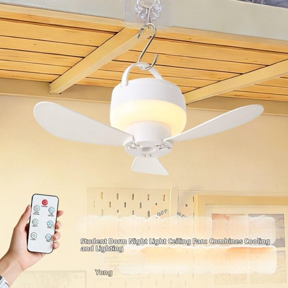 USB Rechargeable Hanging Fan Light LED Light Ceiling Lamp Wireless Ceiling Fan Light Home Use