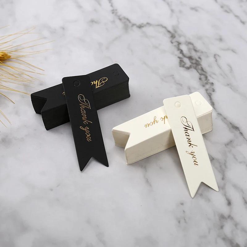 100 Stück Goldfolie Dankeschön-Anhänger Tortendekoration für Hochzeitsgäste Geschenk Geburtstagsfeier Etiketten Papieranhänger Geschenkeliste Karte
