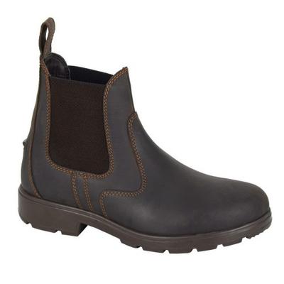 Womens/Ladies Waxy Leather Chelsea Boots