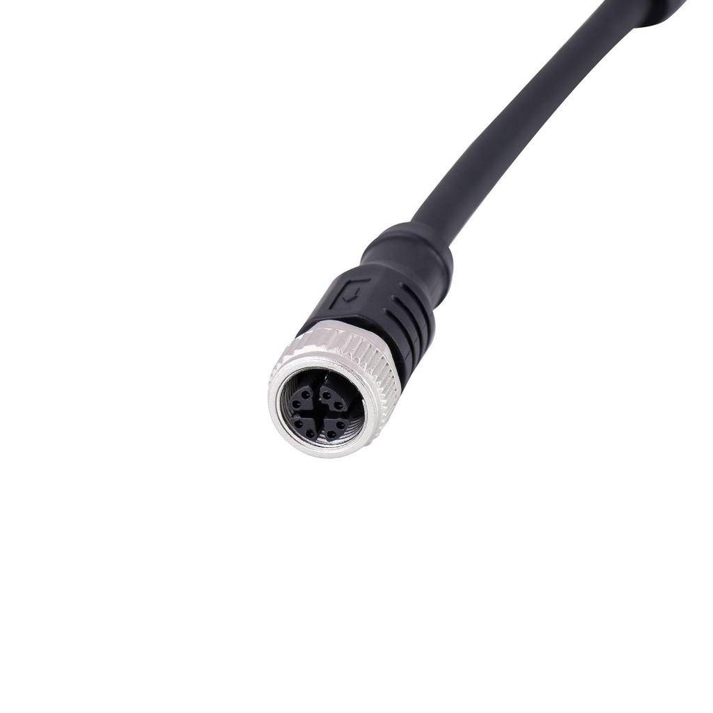 M12 Waterproof Aviation Plug Connector: 4/5/8 Core, 12-Pin, Injection Molded Male-Female Connection Sensor Cable
