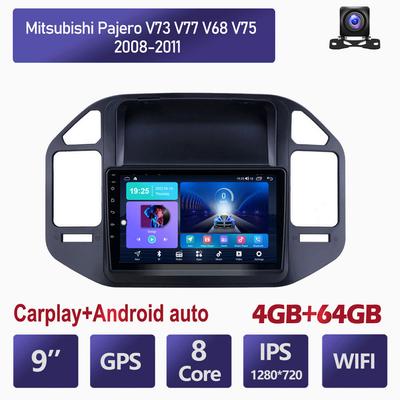 Autoradio Carplay pour Mitsubishi Pajero V73 2008-2011 Lecteur vidéo multimédia de voiture Navigation GPS WIFI 4 + 64 Go