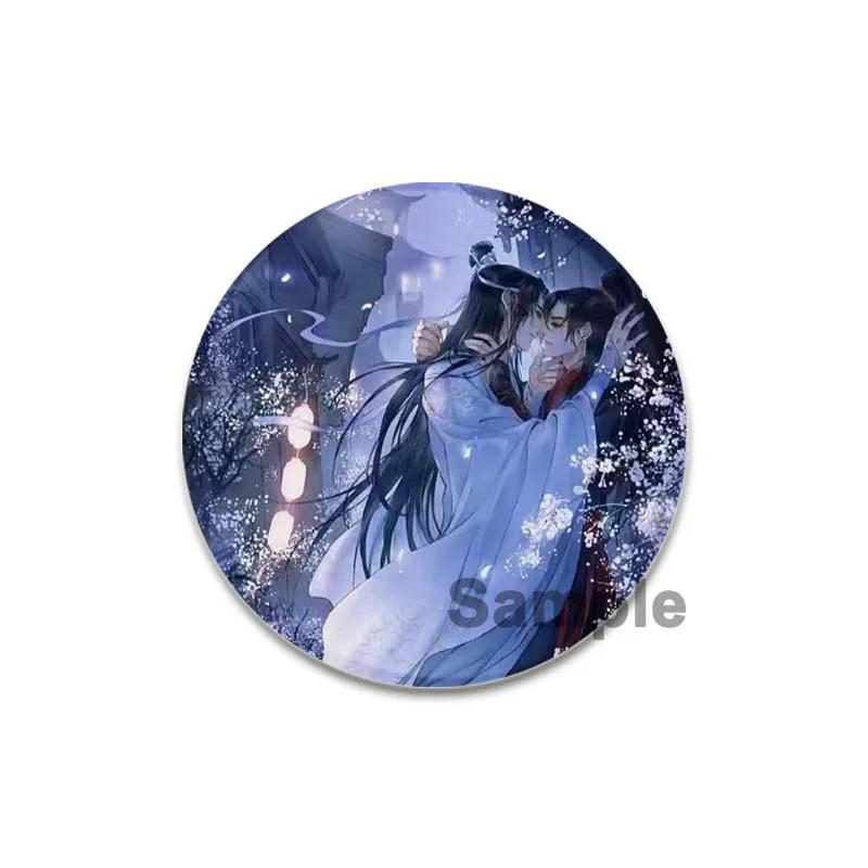 

32/44/58 мм аниме Mo Dao Zu Shi брошь Wei Wuxian Lan Wangji значок ручной работы булавка нагрудная булавка для рюкзака одежда ювелирные изделия аксессуары подарок 44mm