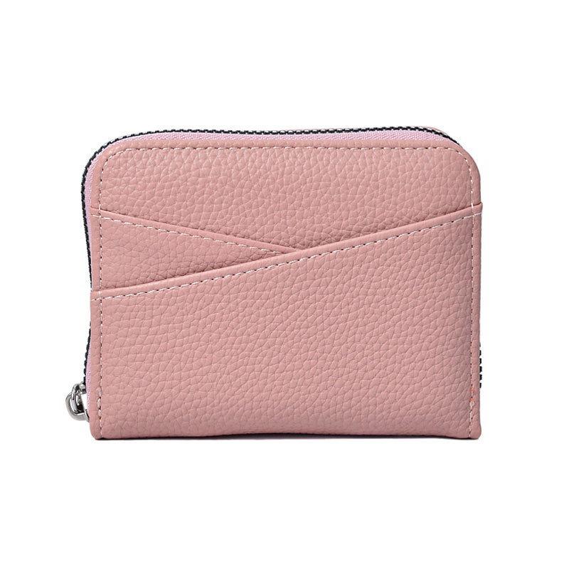 New Women's Zipper Purse Short Lychee Pattern Fashion Multi-Card Slot ID Card Holder Coin Zipper Purse for Women Portable Purse