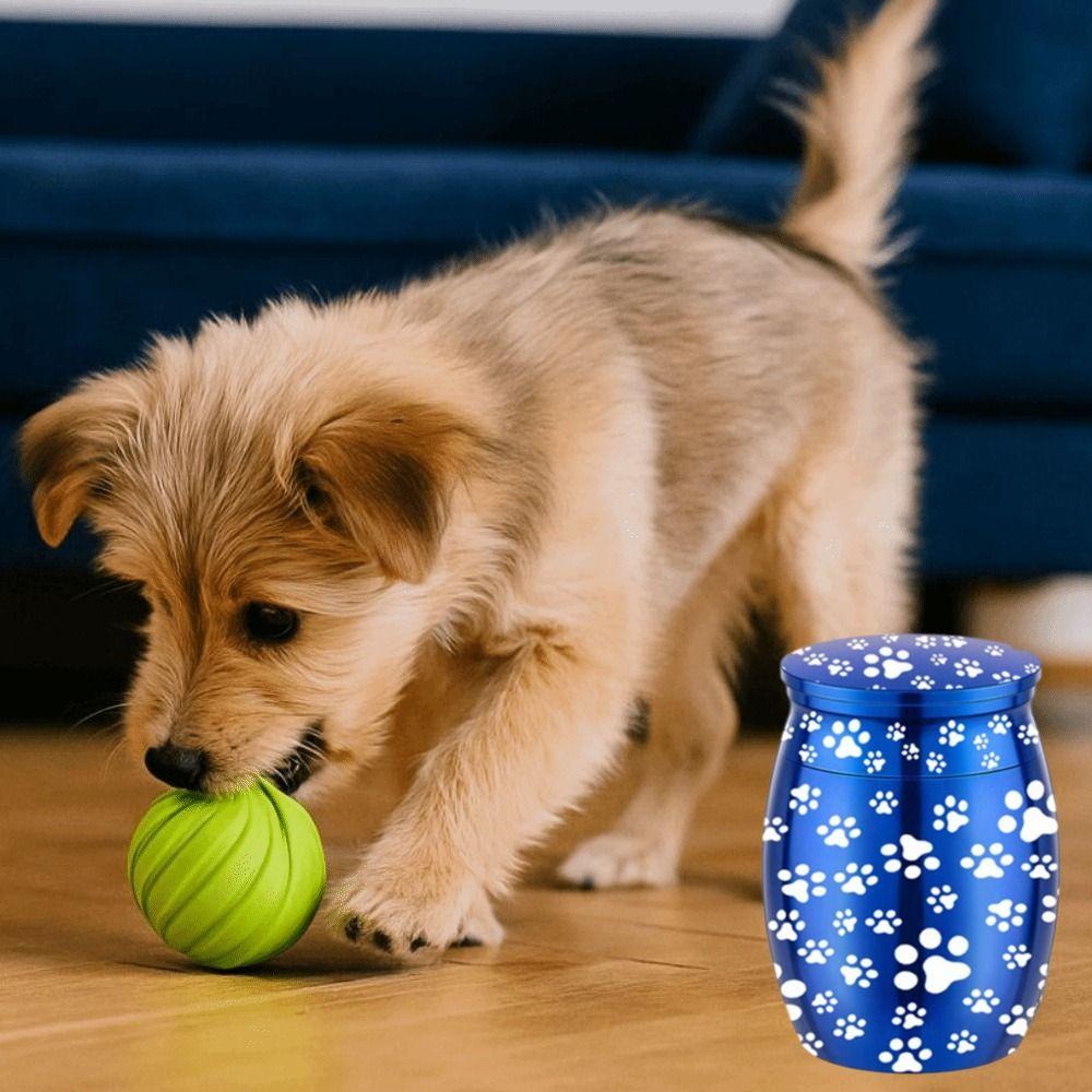 Paw Print Pet Urn Seal Pet Commemorative Box Memorial Gift Mini Pet Ashes Box Memorial