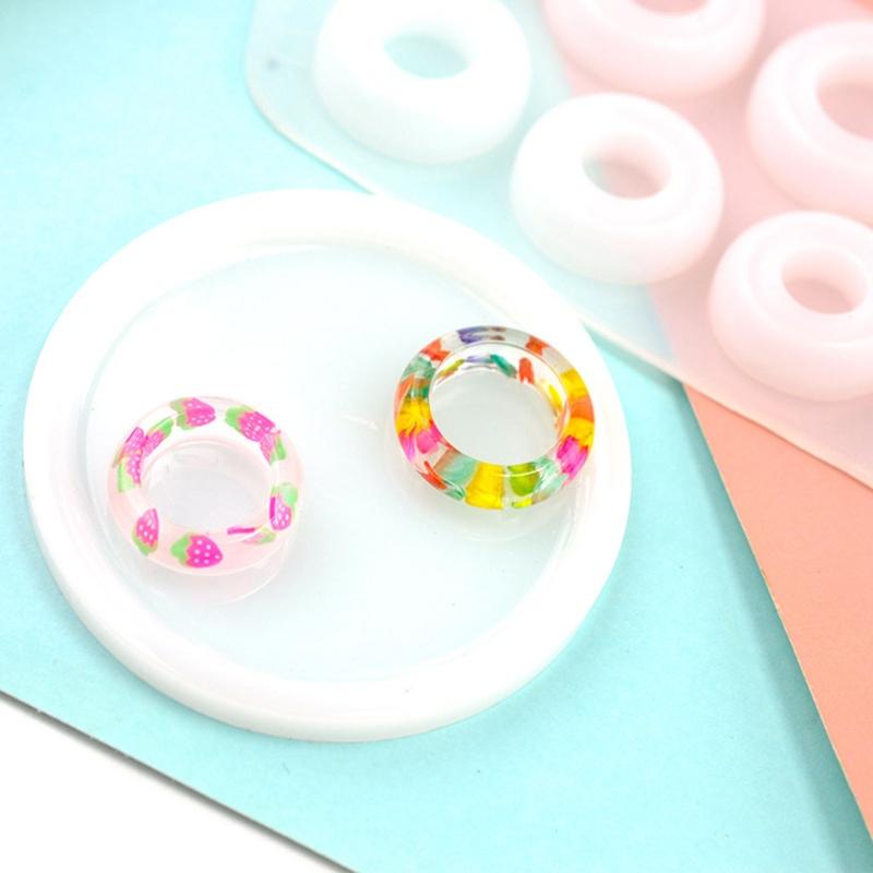 Handmade Earrings Necklace Ring Casting Mold DIY Keychain Mold Assorted Rings Silicone Mold Jewelry Rings Resin Mold