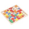 Colorful Blocks Brain Teasers Toy Improve Coordination Wood Blocks Jigsaw Puzzle Toy for Kids