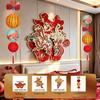 3D Dragon and Phoenix 'Xi' Character KT Board for Wedding Room Atmosphere - Living Room, Bedroom, or Bedside Wall Decoration