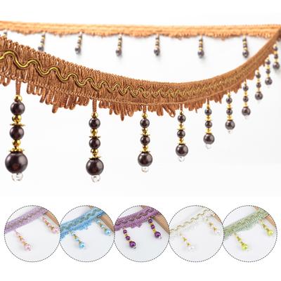 10 Meter Curtain Trims Beaded Lace Fringe DIY Curtain Sewing Trim Tassel Edge Home Curtain Sofa Upholstery Decor Accessories