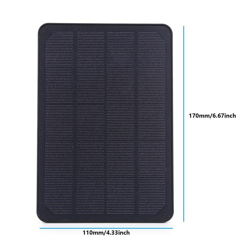 10W 5V Solar Panel Kit 360 Adjustable Bracket Monocrystalline Portable Solar Panel Type-C DC5521 for Intelligent Doorbell Camera