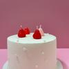 Birthday Cake Candle Strawberry Candle Children's Cute High-end Cake Ornament Decoration for Girls Valentine's Day