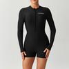 1011 European and American New Swimsuit One-piece Long-sleeved Zipper Surf Suit Boxers Diving Women's Swimsuit