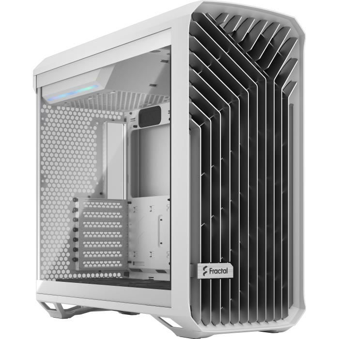 Boîtier PC - FRACTAL DESIGN - Torrent White TG Clear Tint - SSI-CEB - Air Flow Optimisé Avec 5 Ventilateurs Inclus -