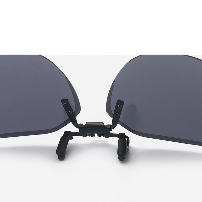 Nicht polarisierte Herren Übergroße Fahr-Clip-on-Sonnenbrille Damen Quadratische Nachtsicht-Brille