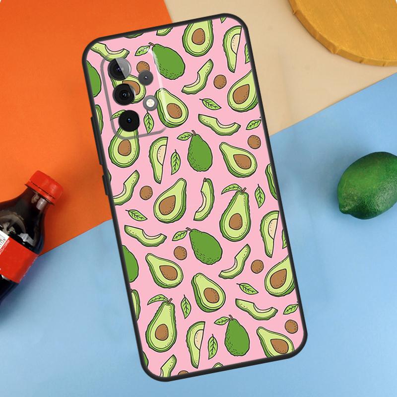 Avocado Collage Case For Samsung Galaxy A34 A54 A14 A35 A55 A15 A56 A36 A26 A16 A06 A12 A22 A32 A52 A13 A53