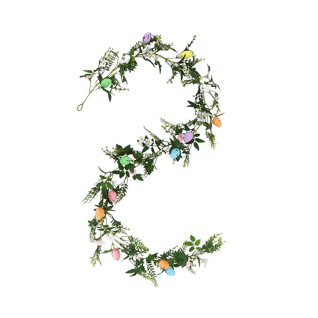 Easter Garland For Mantle,Norfolk Wreath Easter Decorations Easter Egg Wreath Vine Ring Pendant