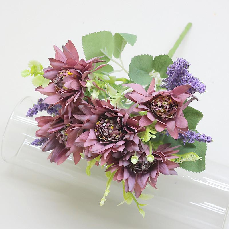 Silk Callistephus Chinensis Floral Bundle For Home Decor Wedding Styling Venue