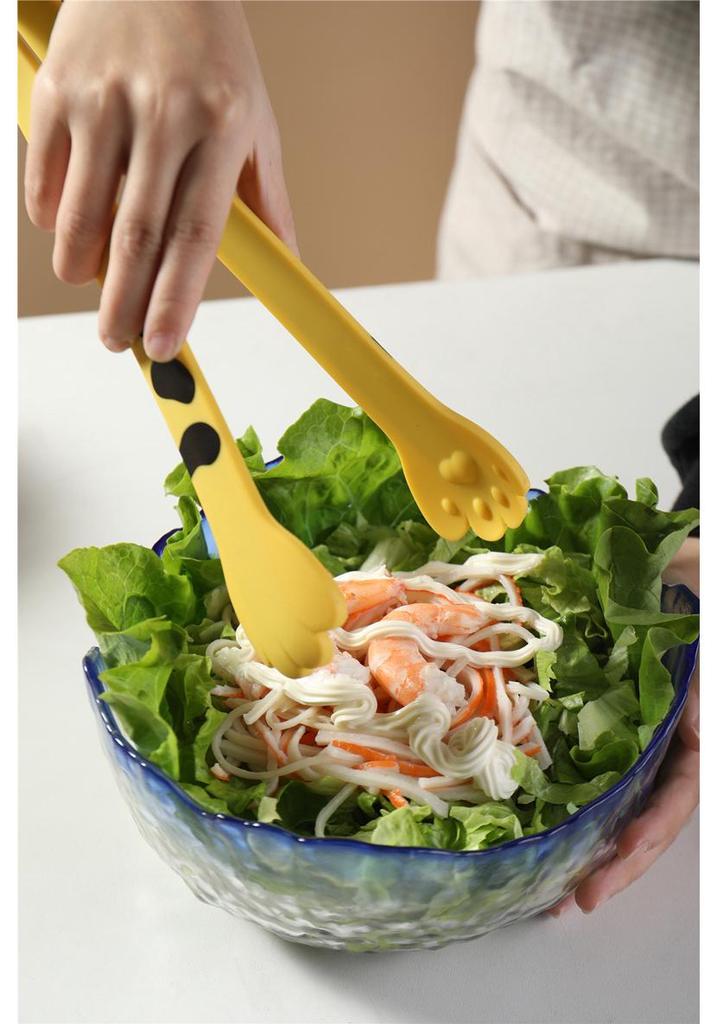 Cat Scratch Silicone Snack and Ice Tongs for Kitchen, Baking, and Barbecue