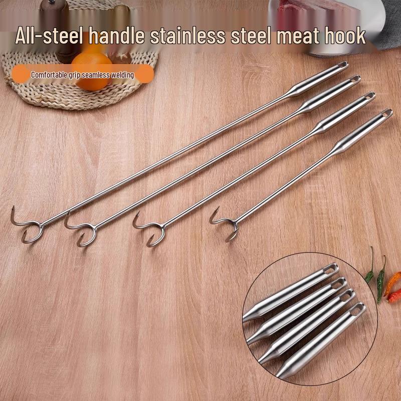 Stainless Steel Meat Hook with Newcomer Discount – Grab Cooked or Braised Meat with Thickened Long Handle