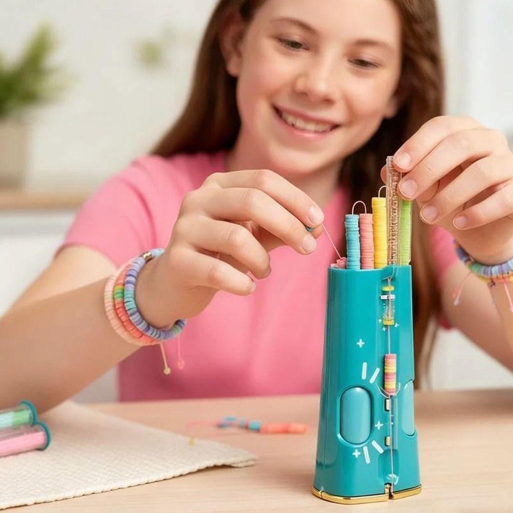 Beaded Click Bracelet Maker Kit PVC Jewelry Making Kit New DIY Charm Bracelet Kit Girls