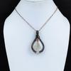 Rainbow Moonstone Pendant Gemstone Jewelry, 999 Copper Wire Wrapped Pendant, Handmade Beautiful Jewelry Pendant