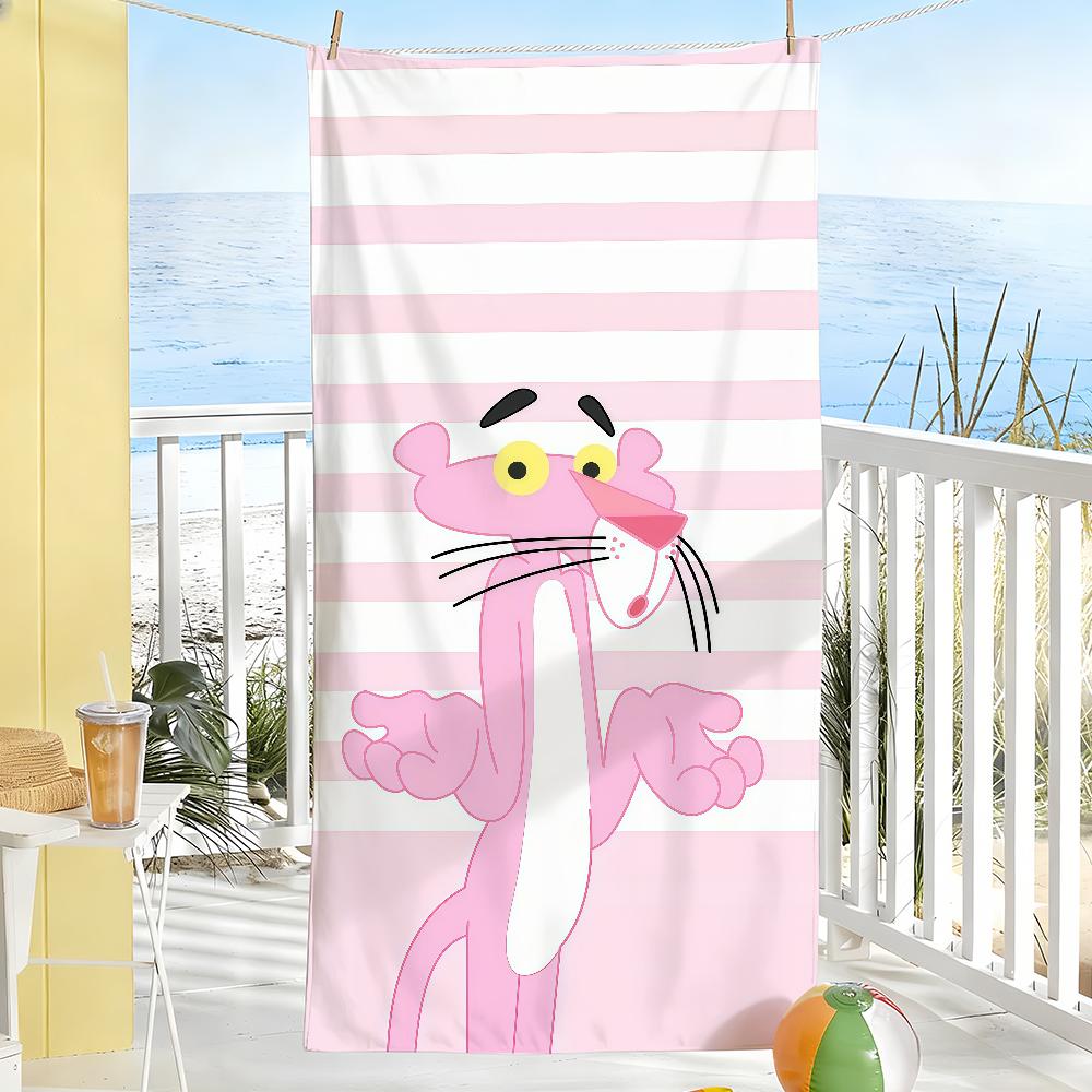 Cartoon cute P-PAN T-THER P-PINK Towel Drying Bath Towel Applicable To Light Swimming Camping Yoga Beach Out