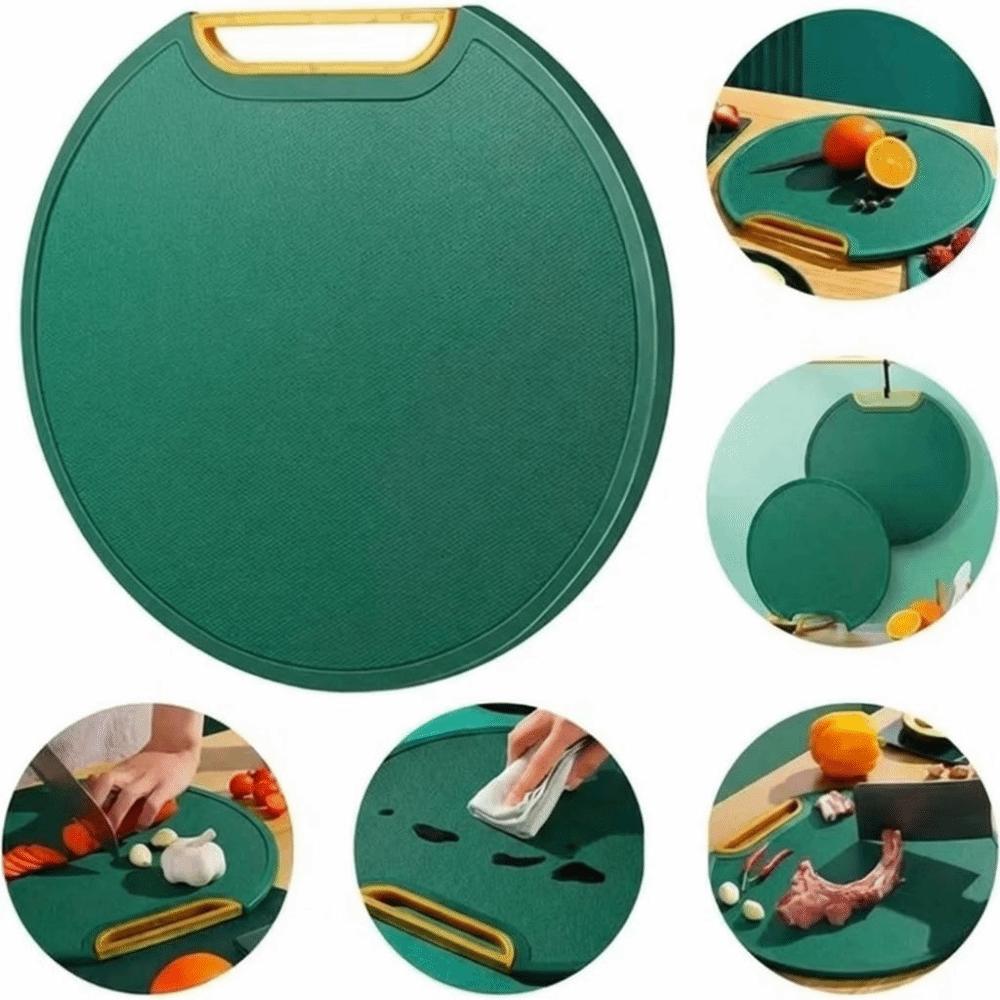 Antibacterial Plastic Cutting Board BPA-Free Non Slip Round Chopping Board Anti-mildew Food Grade Vegetable Cutting Board