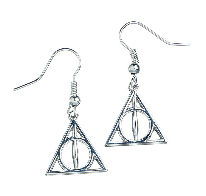 Harry Potter sterling silver Deathly Hallows Drop Earrings