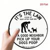 Vintage Metal Sign 8 Inch Round Tin Plate Funny Dog Pooping Quote Retro Pub Bathroom Wall Decor