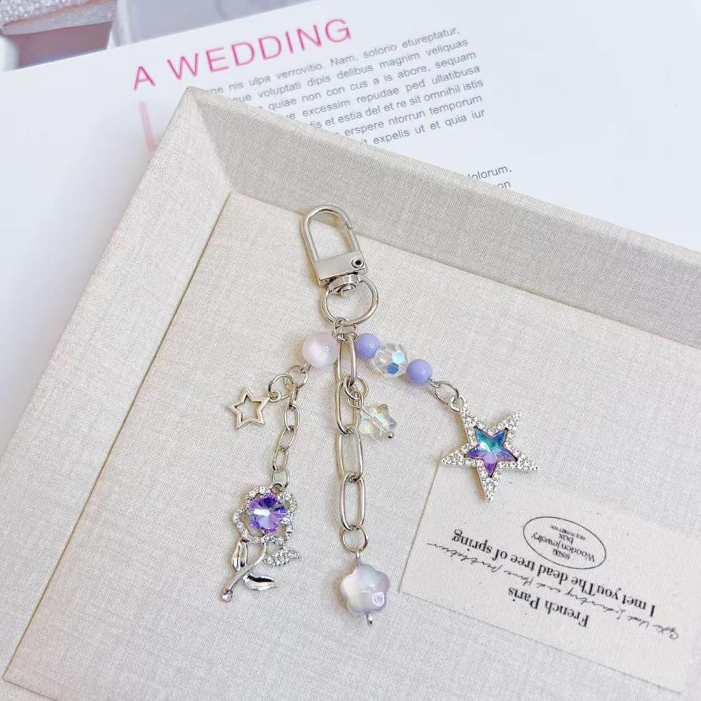 

Five-Pointed Star Keychain Versatile Cross Keyring Phone Chain Lanyard Plastic Bag Hanging Pendant For Bag Phone Keychain