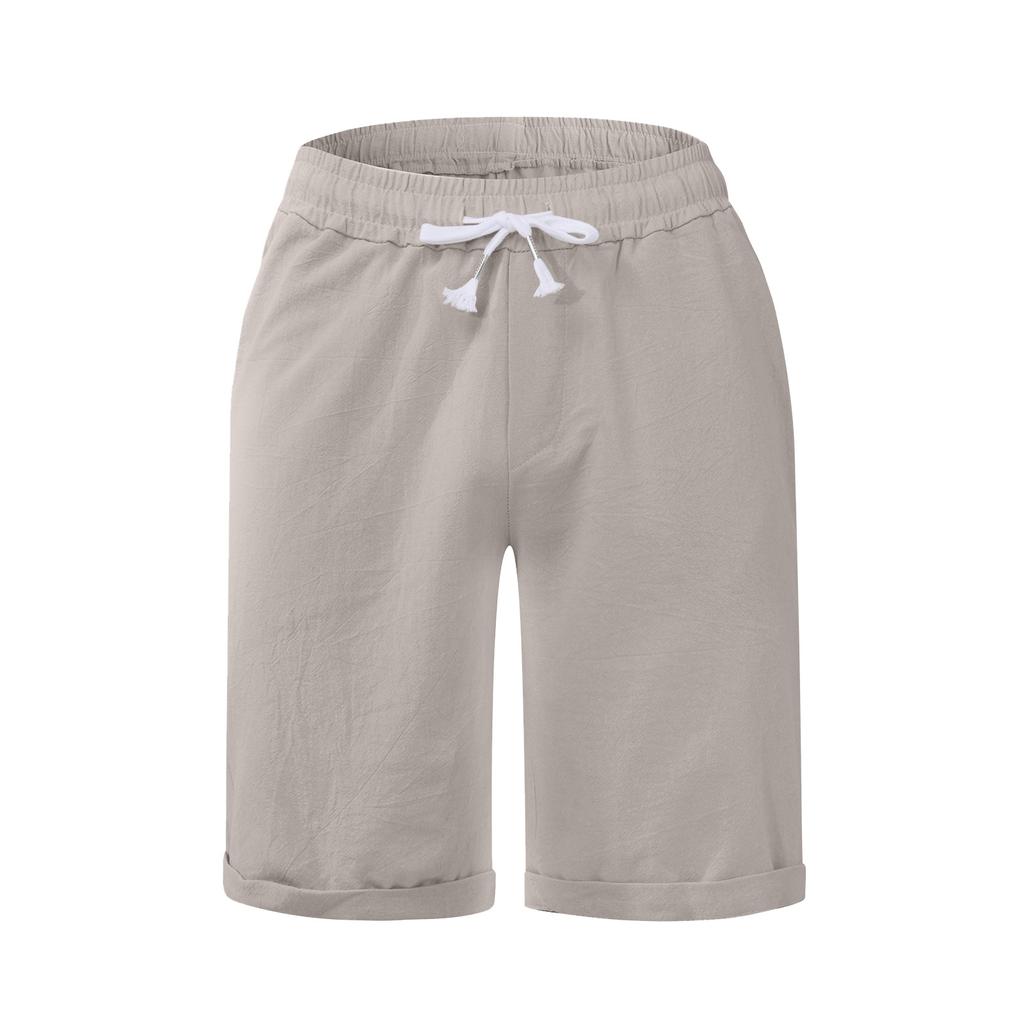 Linen Clothing For Men Natural Linen Pants For Men Contemporary Comfortable Quality Soft Linen Pocket Color Shorts