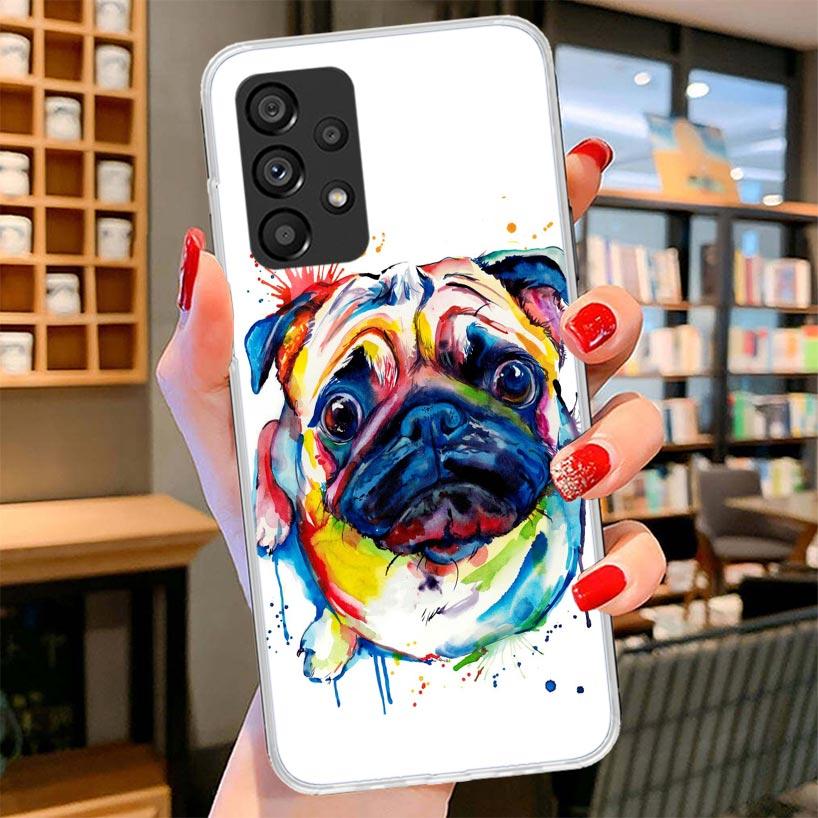 French Bulldog Dog Pug Phone Case For Samsung Galaxy A17 A37 A57 A16 A26 A36 A56 A15 A25 A35 A55 A14 A24 A34 A54 A13 A23 A33 A53