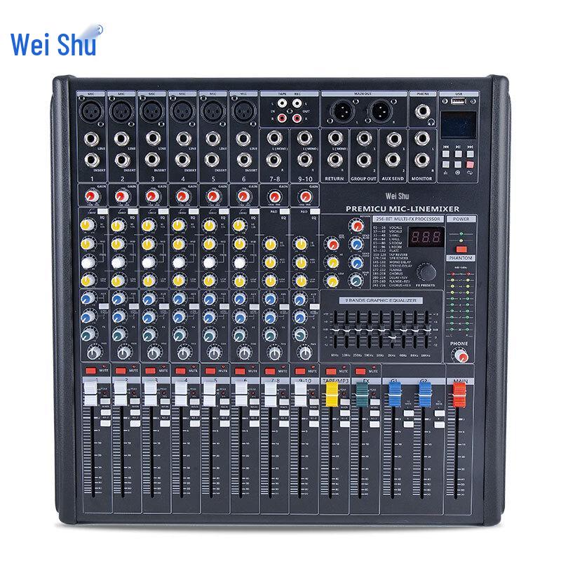 Professional Analog Audio Mixer with Bluetooth & USB (CN Version)