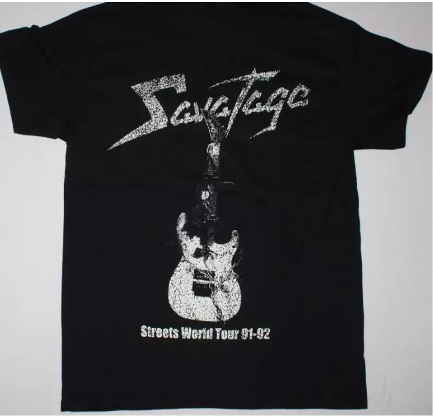 HOT Vintage Savatage Streets World Tour Cotton Black All Size Unisex Shirt IN478