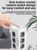 Vertical Tower-Style European-Standard Power Strip with USB Ports; European and German-Standard Multifunctional Smart Desktop Power Strip