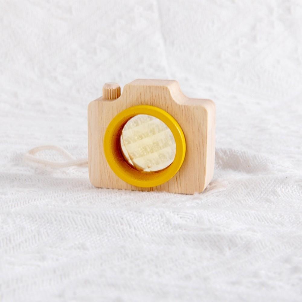 Cute Wooden Prism Lens Colorful Bee Eye Effect Kaleidoscope Mini Camera Camera Kaleidoscope Montessori Education