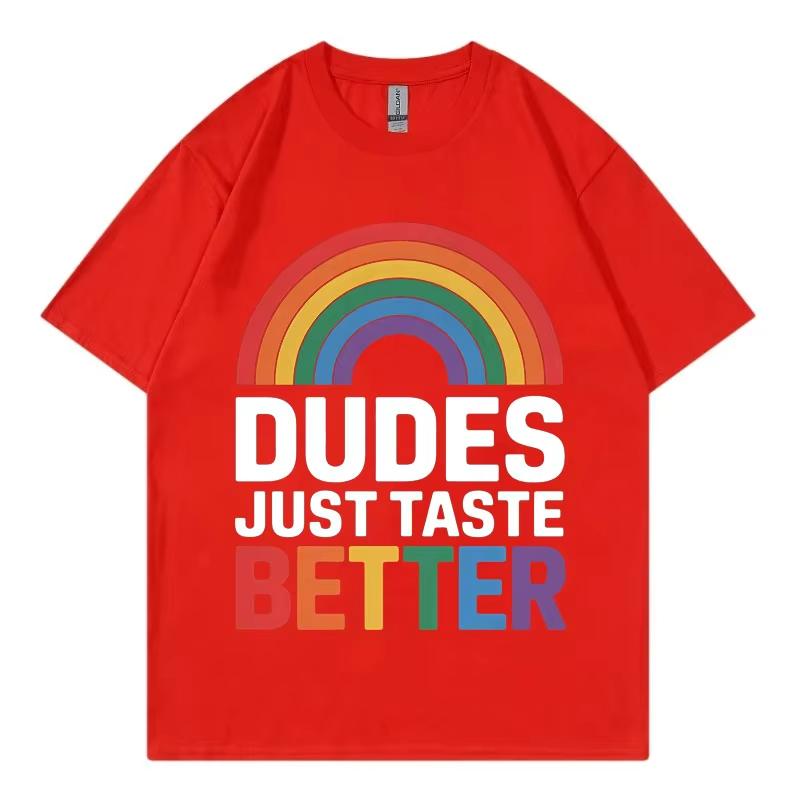 Funny Dudes Just Taste Better T-shirt Men Women Clothing Fashion Y2k Short Sleeve T Shirt High Quality Cotton Oversized T-shirts