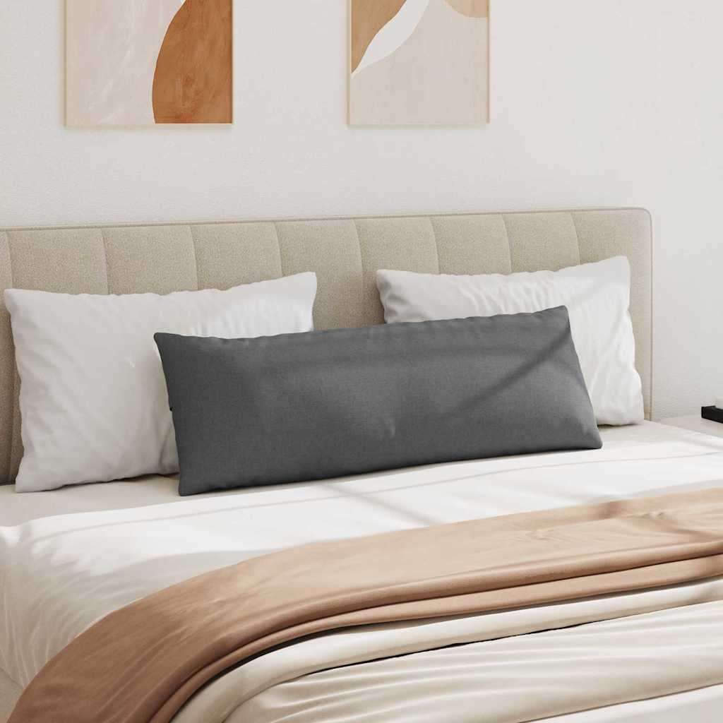 Sofa Cushions 2 Pcs Dark Grey 120 X 40 Cm Fabric