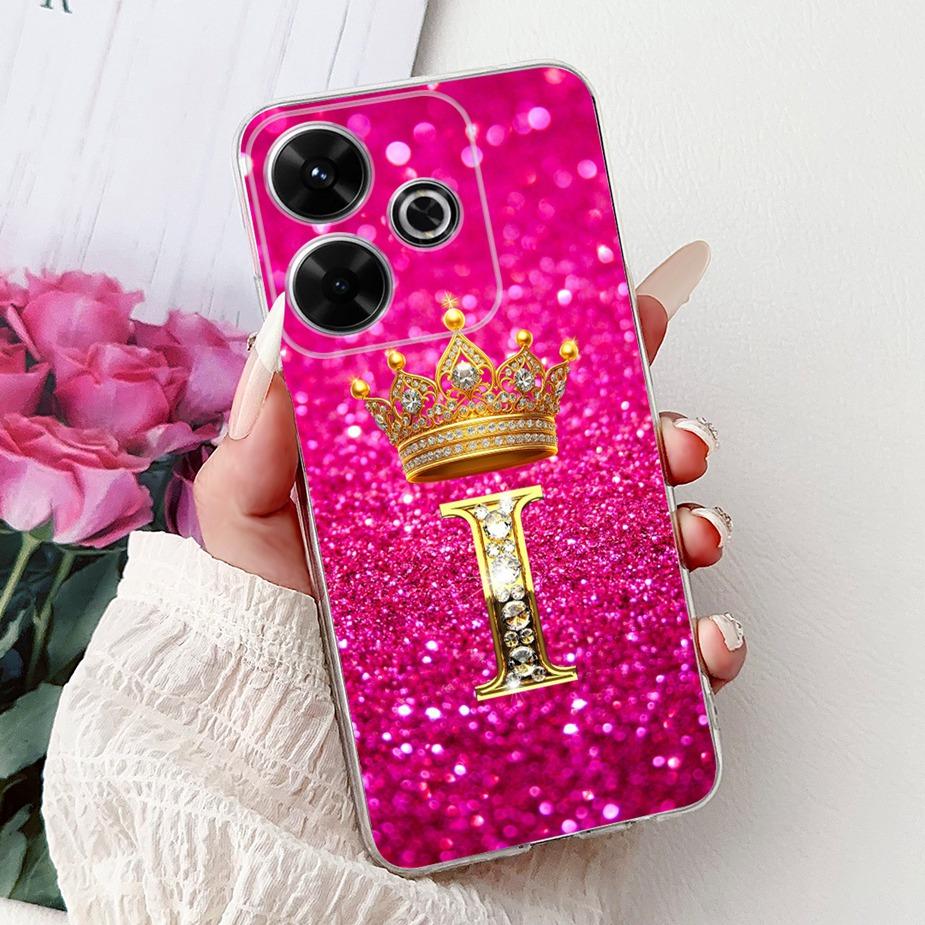 For Xiaomi Redmi 13 Case New Letters Cover 6.79'' Clear Silicone Soft TPU Phone Case For Xiaomi Redmi 13 Redmi13 Back Cover Bags