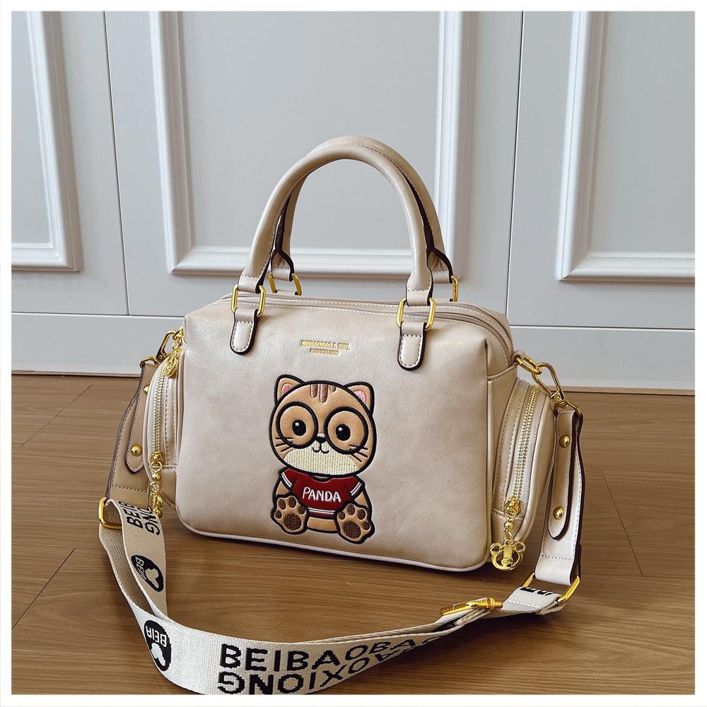 BEIBAOBAO New Design Versatile Women's Handbags Fashionable Foreign Style Ladies Tote Bag Cute Cartoon Single Shoulder Bag High Sense PU Messenger Bag