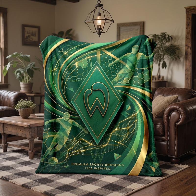 Werder Bremen Football Print Flannel Blanket Soft Warm Sofa Bed Throw Blanket For Home Office Bedroom