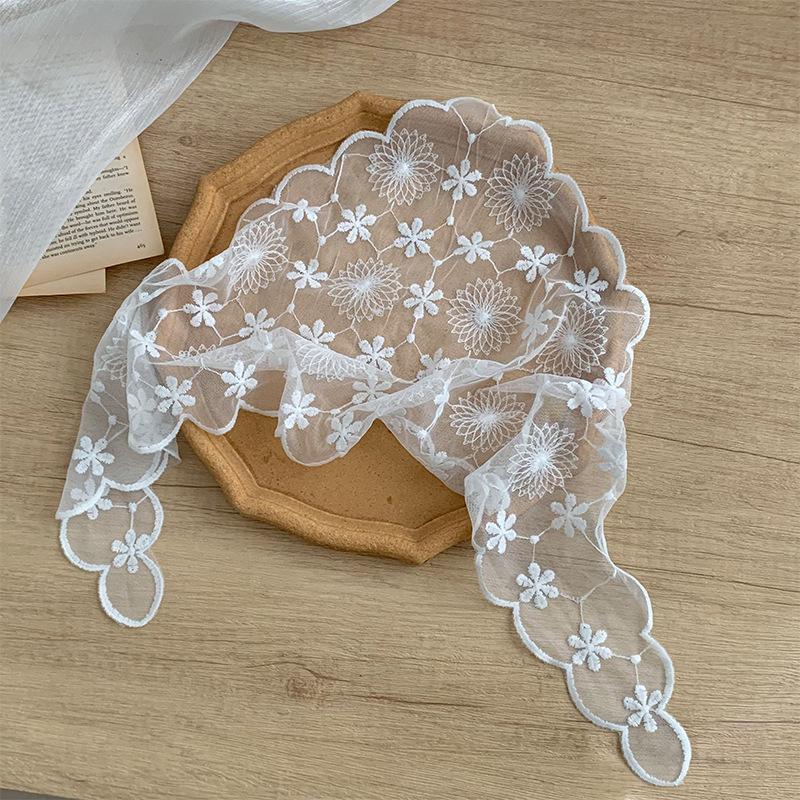 Triangle Scarf Waist Pastoral Strap Skirt Curtain Sweet Mesh Waist Scarf Fart Curtain Lace Silk Scarf Headscarf Headband Tied Hair